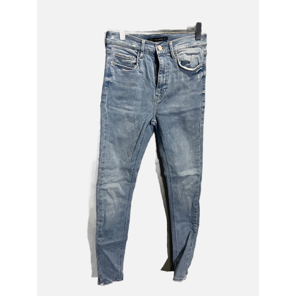 Zara Skinny Jeans Womens 4 Blue Light Wash Embrace Silhouettes High‎ Rise Casual